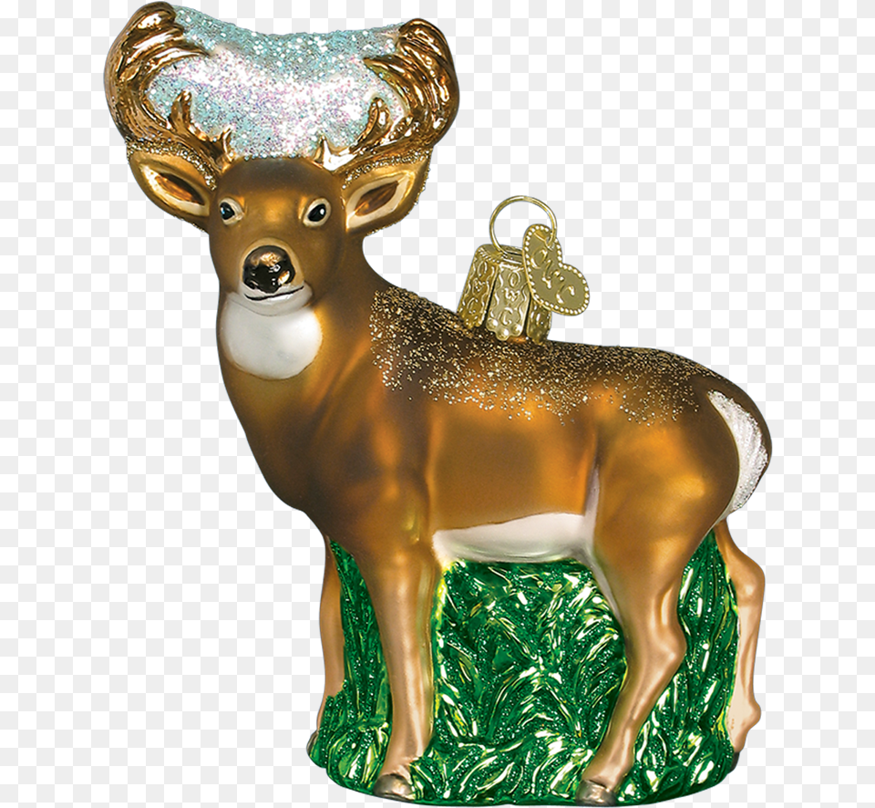 Click Old World Christmas Whitetail Deer Glass Ornament, Animal, Bronze, Mammal, Wildlife Free Png