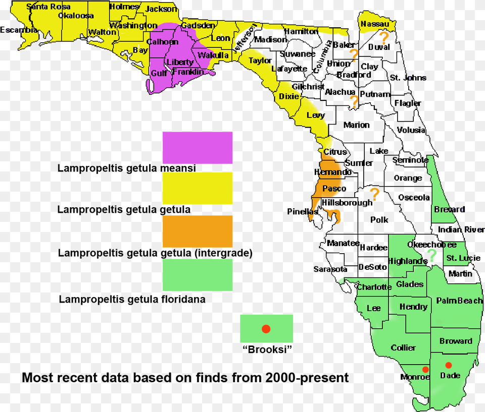 Click On The Map For County Local Fl Kingsnake Photos Florida Counties Map, Chart, Plot, Person, Atlas Free Png Download