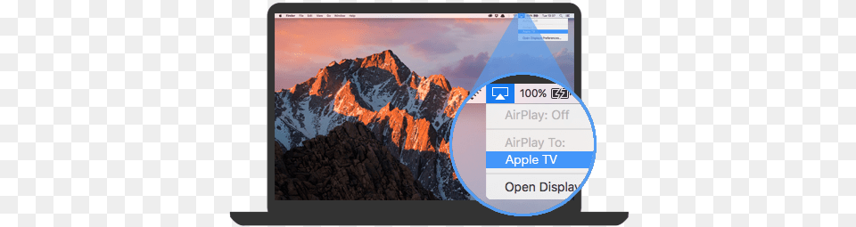 Click The Airplay Icon In The Menu Bar And Select Your Macos Sierra By Chris Kennedy Paperback, Outdoors, Peak, Mountain, Mountain Range Free Transparent Png