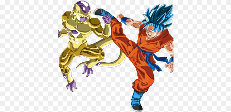 Click To Edit Goku Blue Vs Freezer, Book, Comics, Publication, Person Free Transparent Png