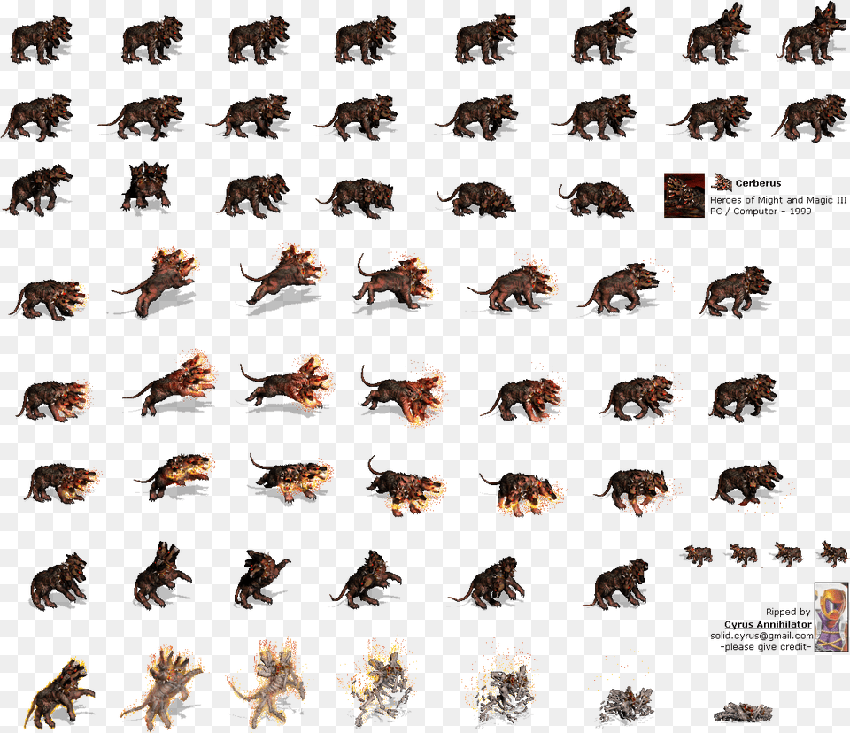 Click To View Full Size Heroes Of Might And Magic 3 Cerberus, Animal, Invertebrate, Spider, Mammal Free Png Download
