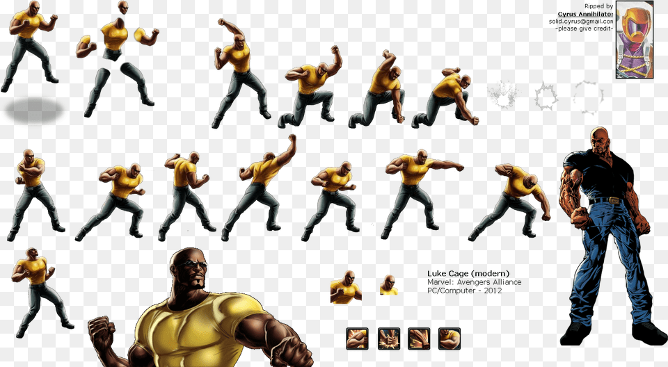 Click To View Full Size Marvel Avengers Alliance Luke Cage, Adult, Person, Man, Male Free Transparent Png