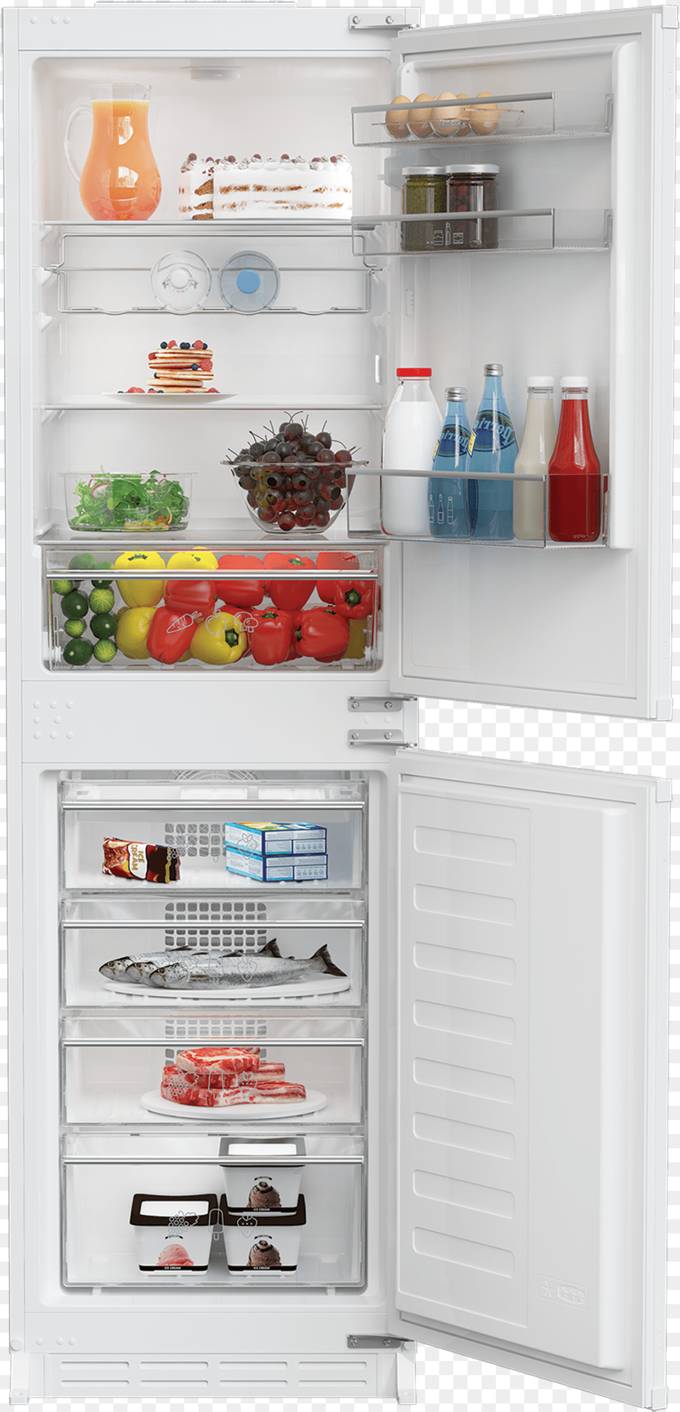 Click To Zoom Blomberg Integrated Fridge Freezer, Appliance, Device, Electrical Device, Refrigerator Free Png Download