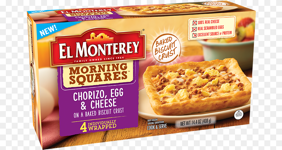Click To Zoom El Monterey Morning Squares Cheese Egg Sausage, Dessert, Food, Pastry, Pizza Free Png