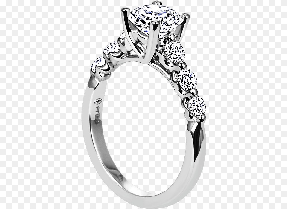 Click To Zoom Seven Diamond Engagement Ring, Accessories, Jewelry, Platinum, Silver Free Transparent Png