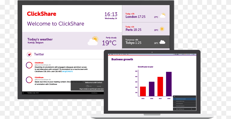 Clickshare App, Computer Hardware, Electronics, Hardware, Monitor Free Png