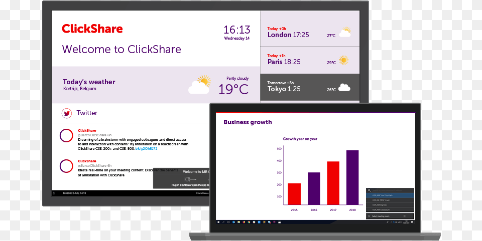 Clickshare App, Computer Hardware, Electronics, Hardware, Monitor Free Png Download