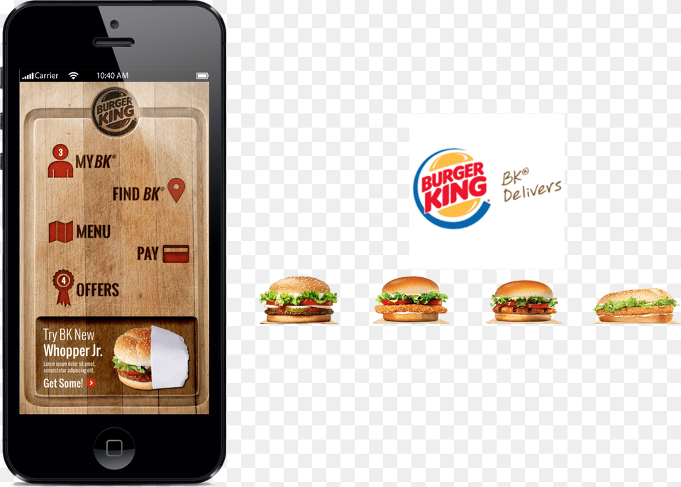 Client Bk Delivers Landing Classic Burger King Logo Fast Food Lovers Tanktop, Electronics, Mobile Phone, Phone, Text Free Transparent Png