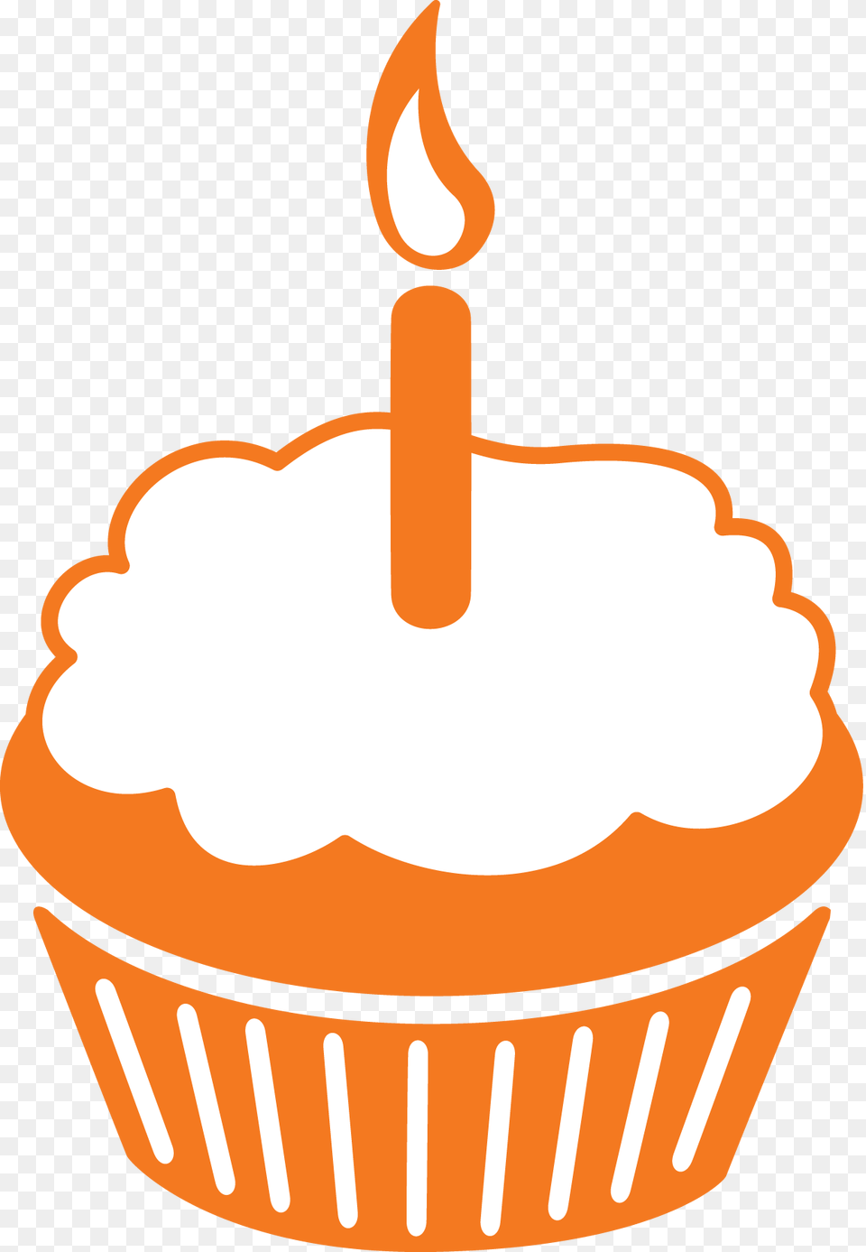 Clientuploadsour Impactbirthday Cupcake Orng Rgb Clip Art, Cake, Cream, Dessert, Food Free Png