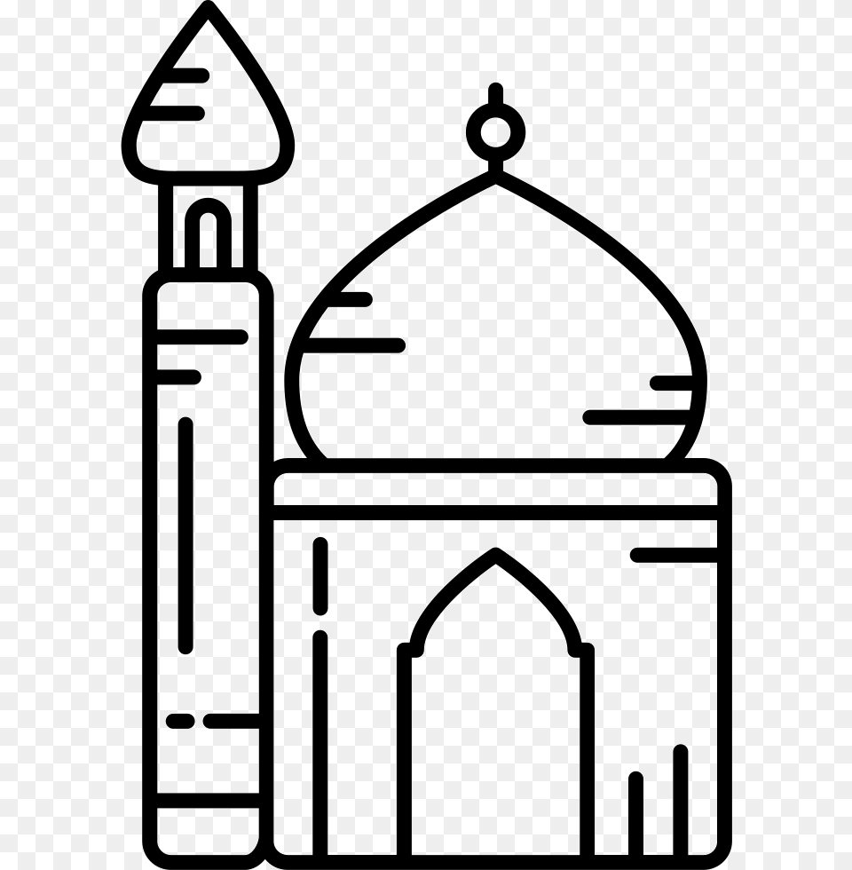 Cliff Edge Clipart Mosque Black And White, Architecture, Building, Dome, Tomb Png
