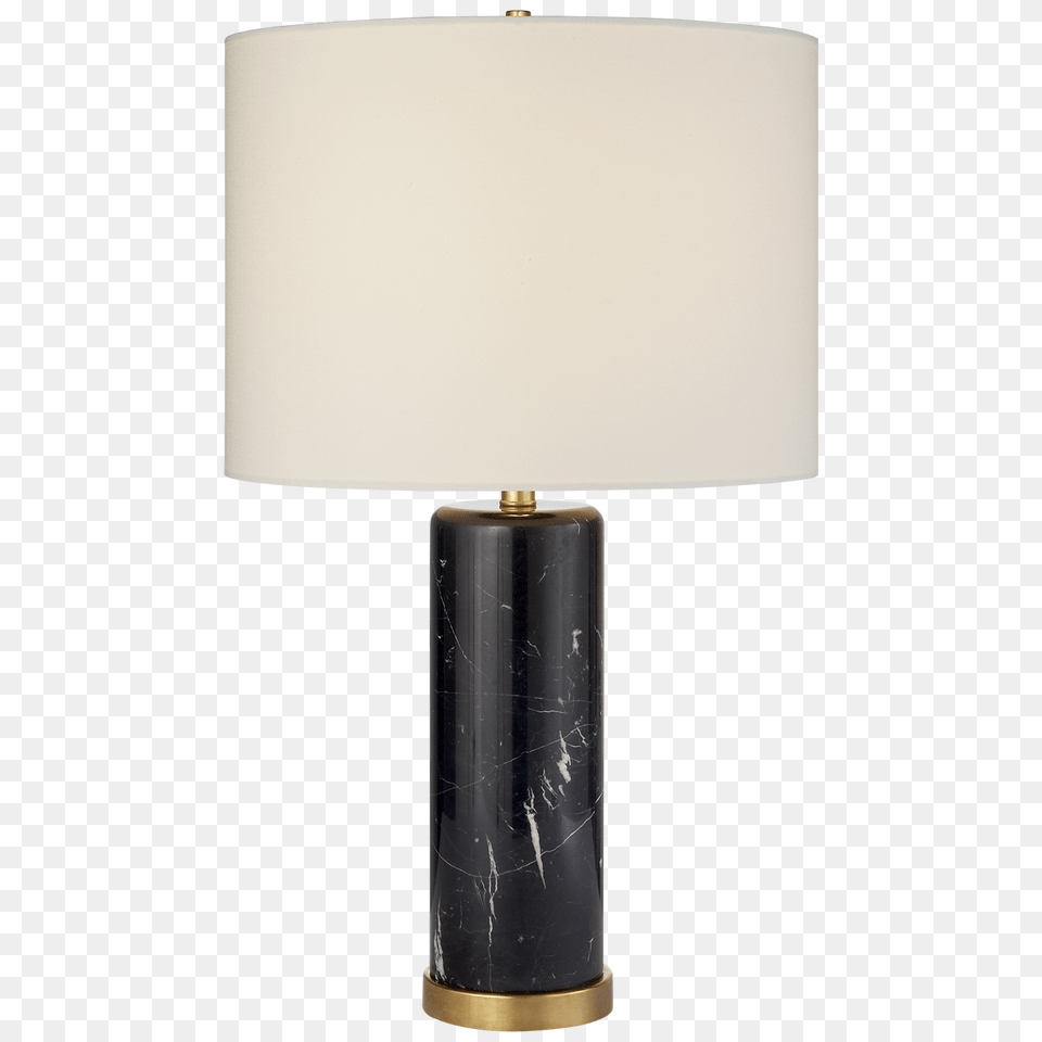 Cliff Table Lamp In Black Marble With Linen Shade, Table Lamp, Lampshade Free Png Download