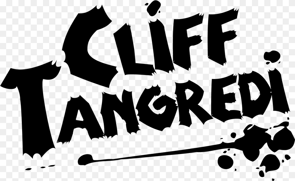 Cliff Tangredi Logo Calligraphy, Gray Free Png