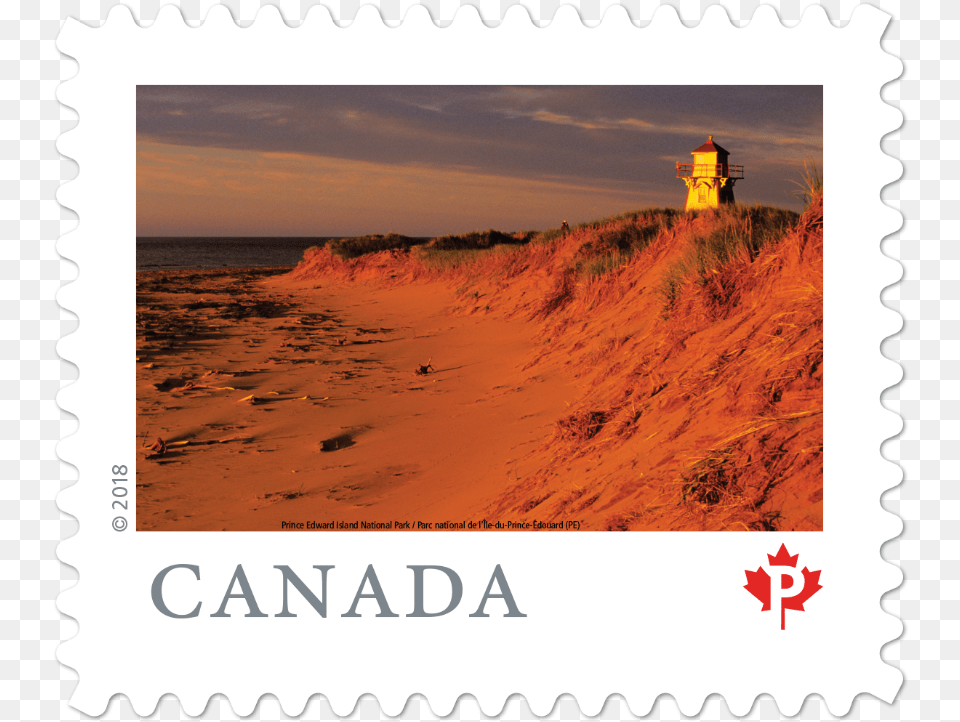 Cliffs And Wind Sculpted Sand Dunes Prince Edward Island, Postage Stamp, Architecture, Beacon, Building Free Transparent Png