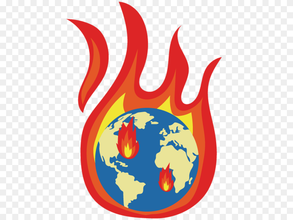 Climate Change Global Warming Planet World Map, Fire, Flame, Astronomy, Outer Space Png Image