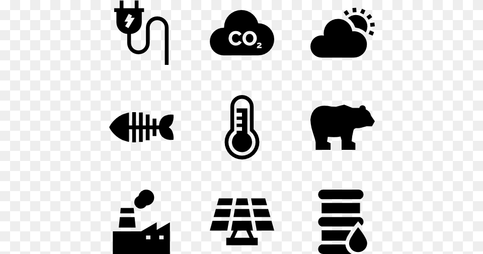 Climate Change Icon Ski, Gray Free Png