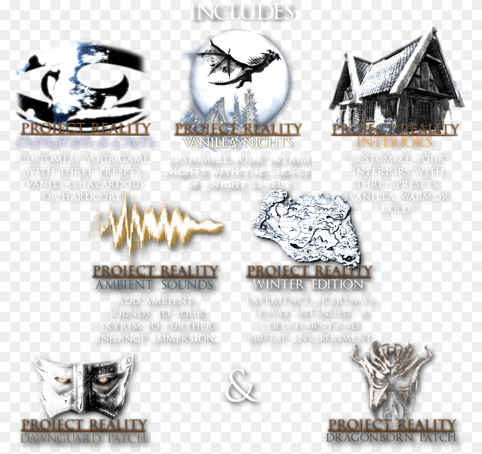 Climates Of Tamriel Weather Lighting Audio At Skyrim Language, Advertisement, Poster, Person, Face Free Png