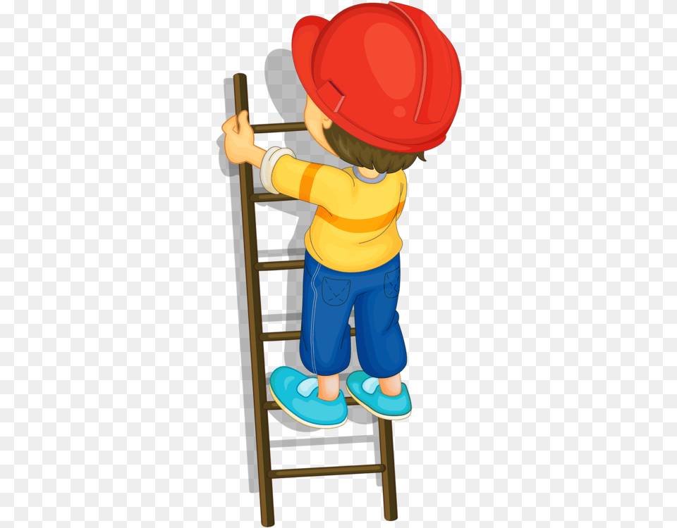 Climbing A Ladder Clipart, Clothing, Hardhat, Helmet, Carpenter Free Png