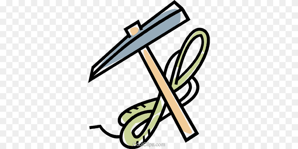 Climbing Pick Axe And Rope Royalty Vector Clip Art, Device, Grass, Lawn, Lawn Mower Free Png