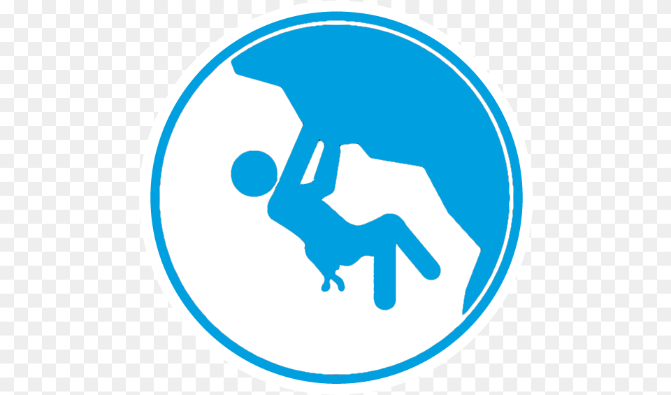 Climbing Theairbag Rock Climbing Icon Circle, Sign, Symbol Free Png Download