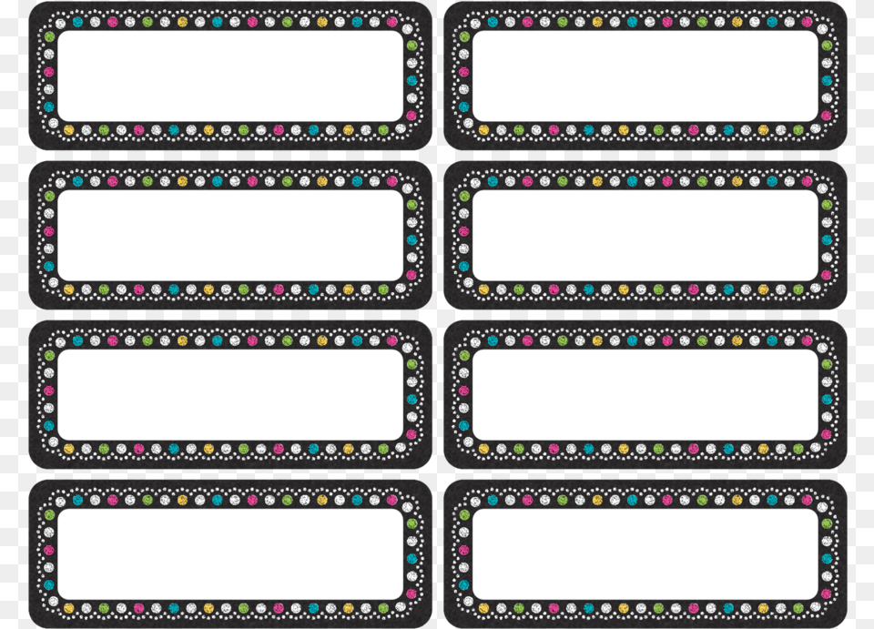 Clingy Thingies Chalkboard Brights Mini Labels Chalkboard Background Brights, Text Free Transparent Png