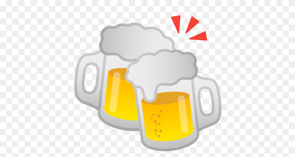 Clinking Beer Mugs Emoji, Alcohol, Beverage, Cup, Glass Free Png