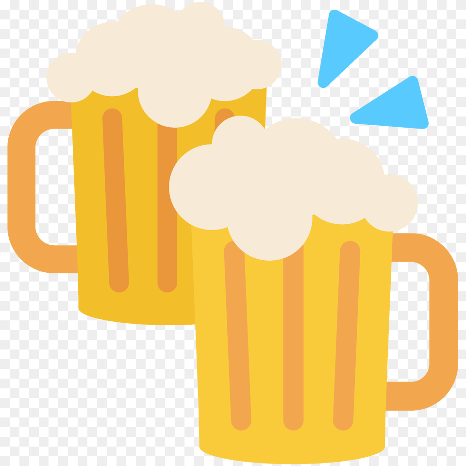 Clinking Beer Mugs Emoji Clipart, Alcohol, Beverage, Cup, Glass Free Transparent Png