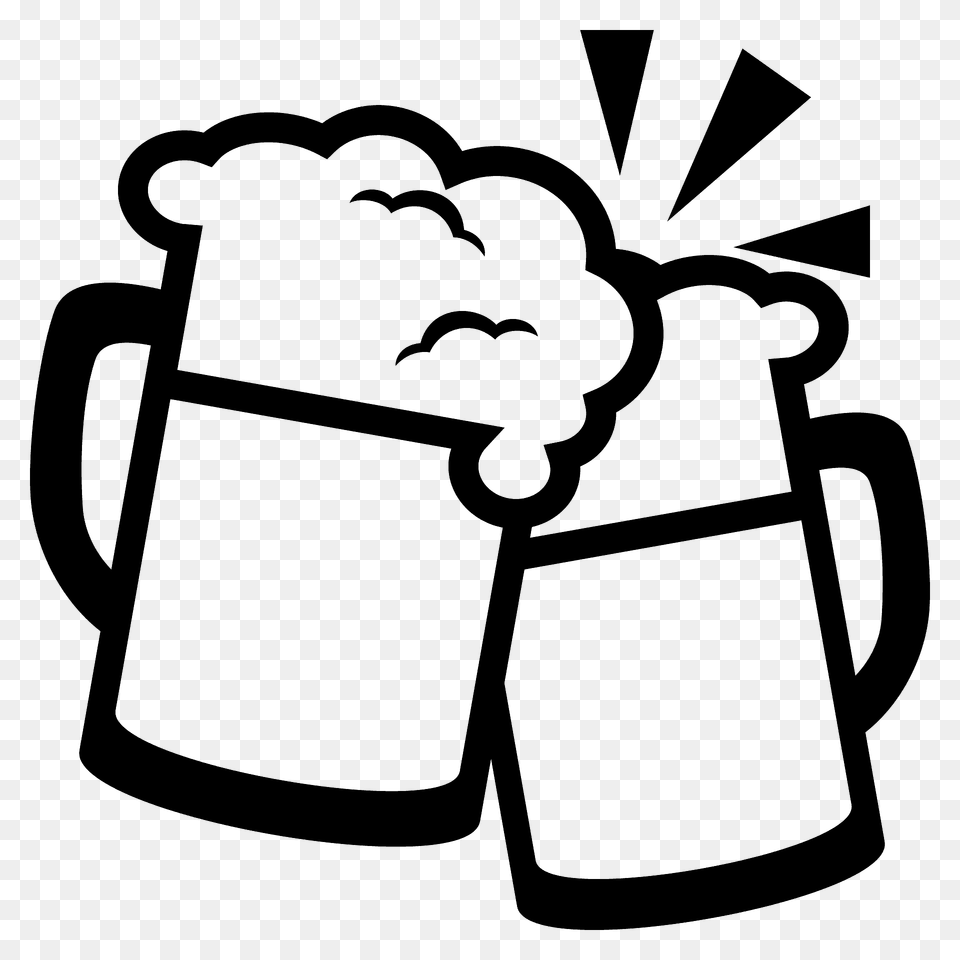 Clinking Beer Mugs Emoji Clipart, Cup, Stein, Alcohol, Beverage Free Png