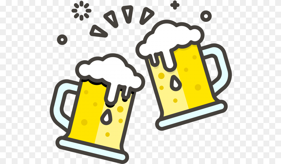 Clinking Beer Mugs Emoji Icon Beer Mug Svg File, Alcohol, Beverage, Cup, Glass Free Transparent Png