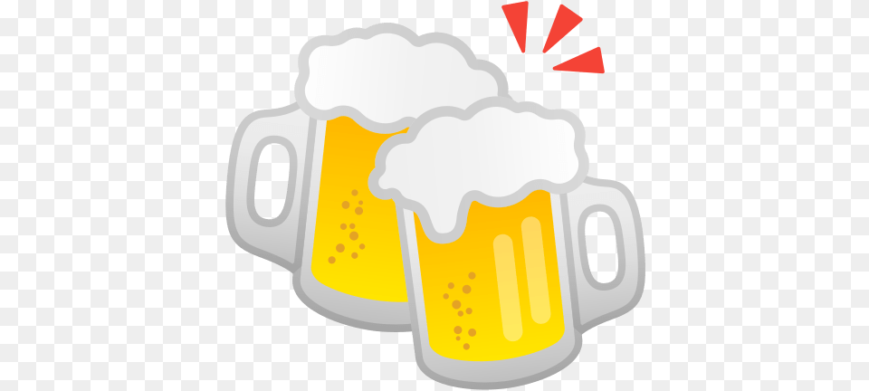 Clinking Beer Mugs Emoji Meaning With Emoji Copo De Cerveja, Alcohol, Beverage, Cup, Glass Free Transparent Png