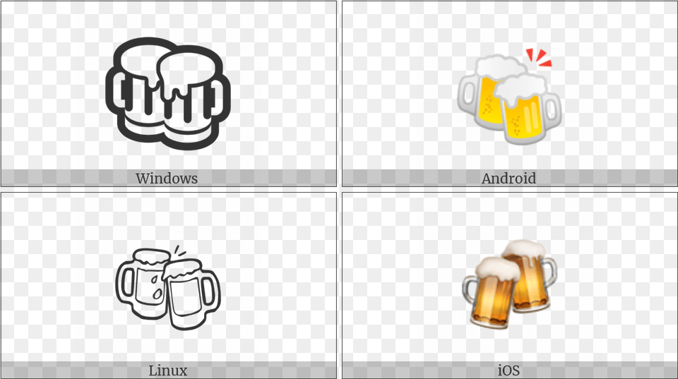 Clinking Beer Mugs On Various Operating Systems Illustration, Alcohol, Beverage, Glass, Cup Png Image