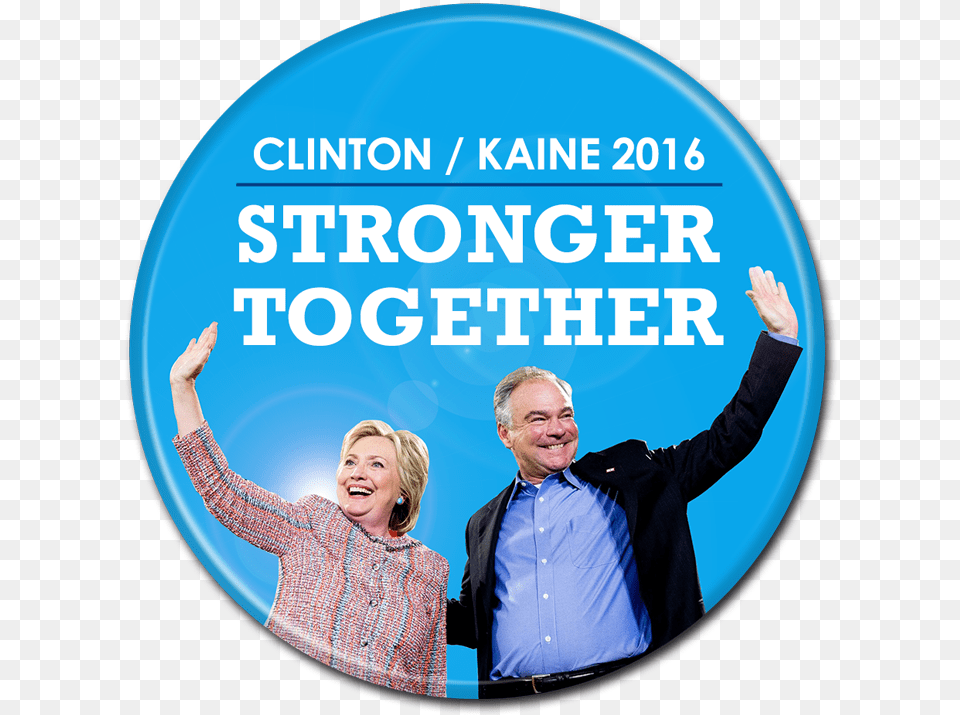 Clinton Kaine Button Buttonsmith Reusable Pinback Name Tag Pack Of, Adult, Photography, Person, Woman Png