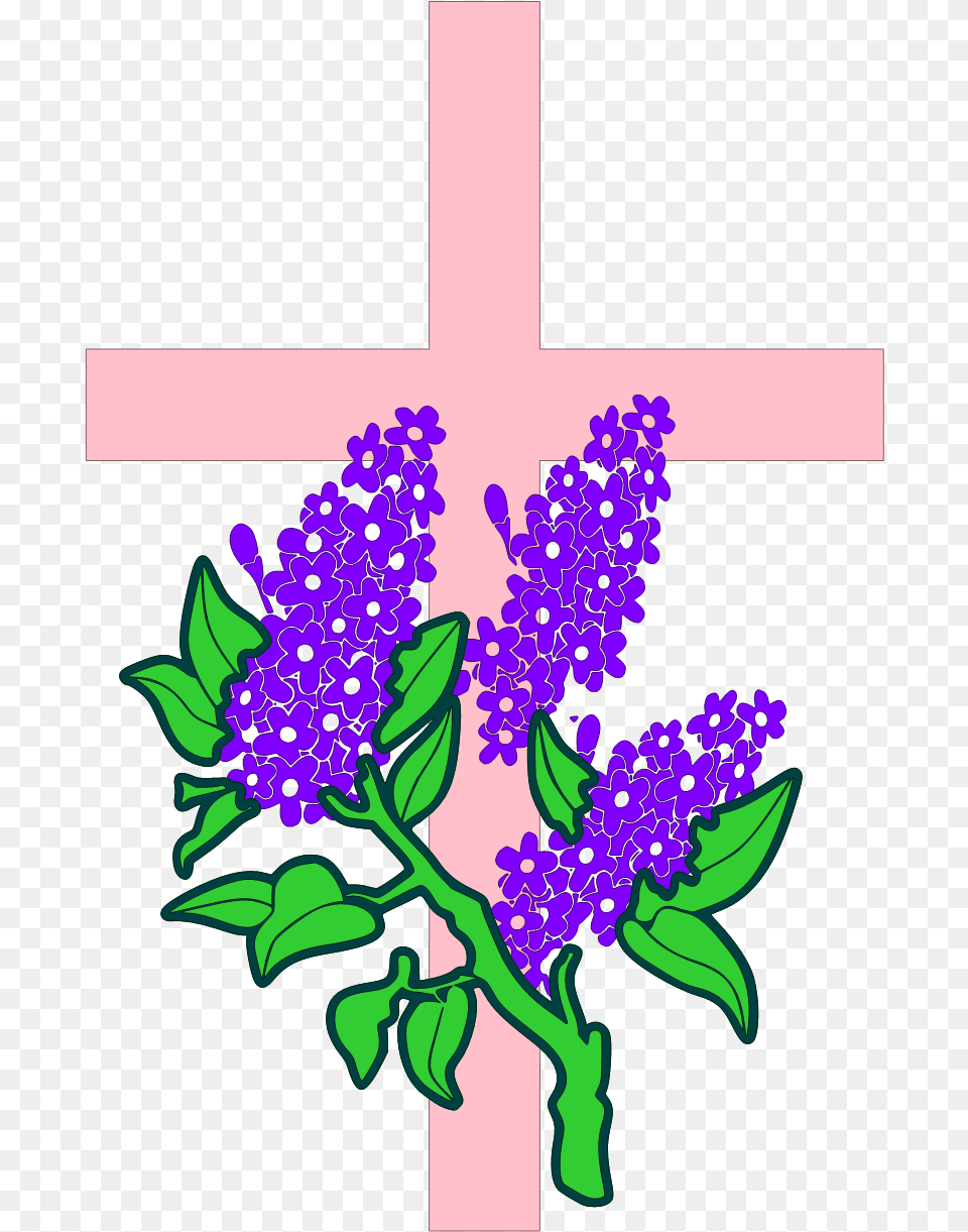 Clip Art, Cross, Flower, Plant, Purple Png
