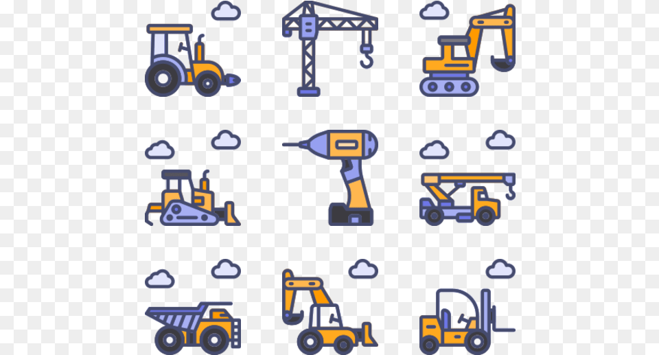 Clip Art, Construction, Bulldozer, Machine Free Png Download