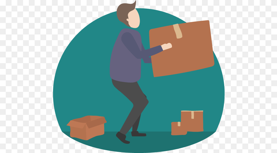 Clip Art, Box, Cardboard, Carton, Person Free Png Download