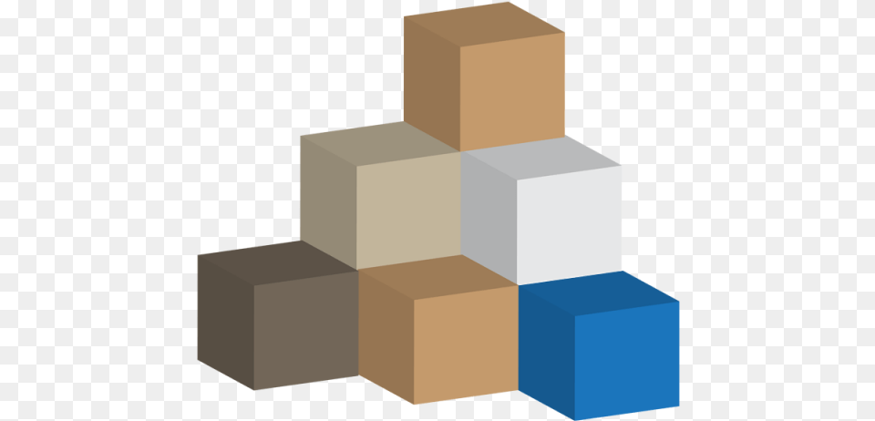 Clip Art 3d Cubes Box, Brick, Cardboard, Carton Free Png