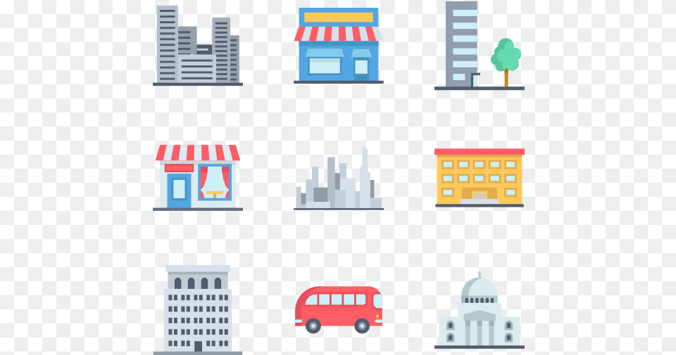 Clip Art, City, Neighborhood, Urban, Car Png Image