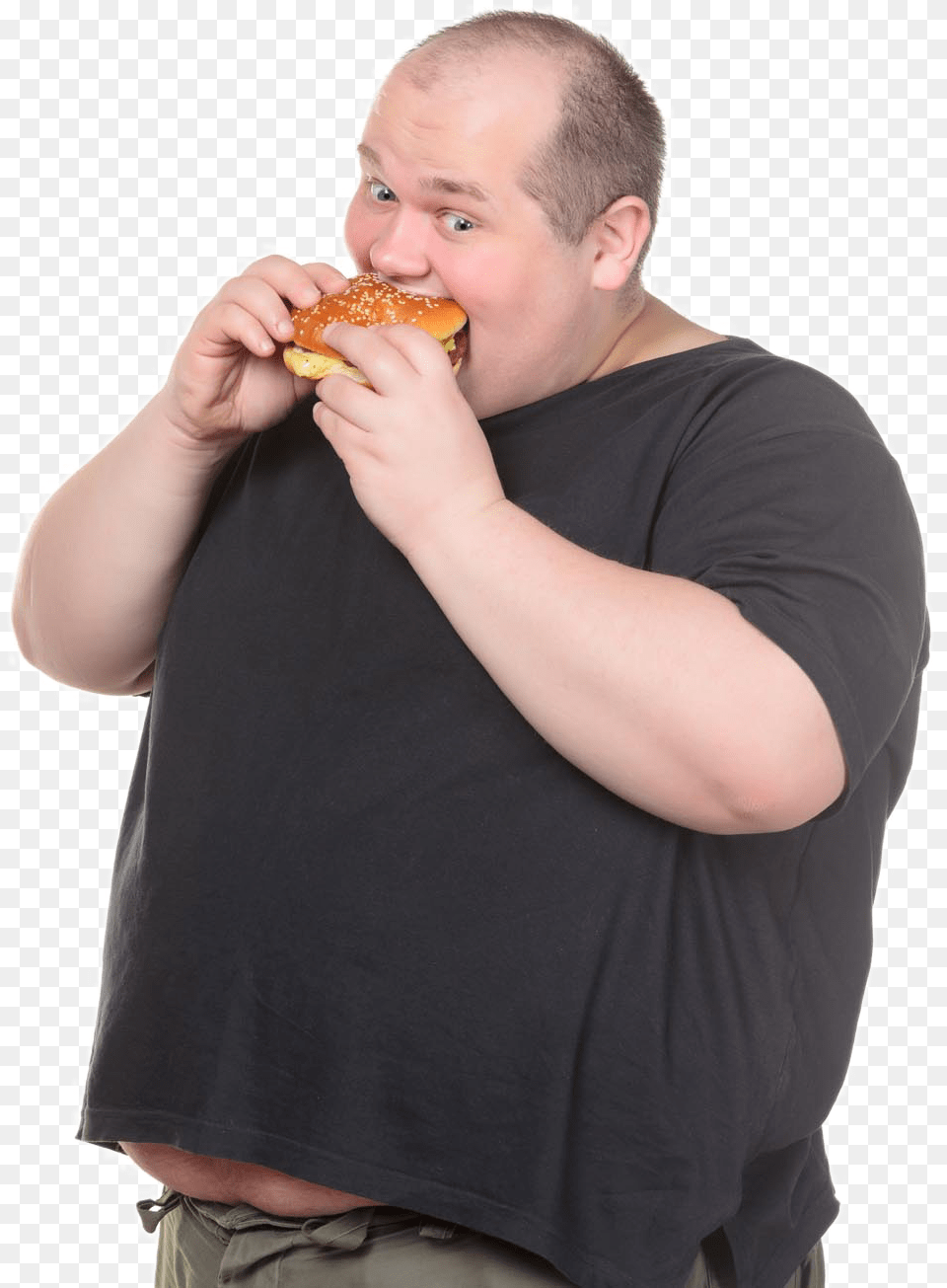 Clip Art A Transprent Fat Guy Eating, Adult, Head, Male, Man Free Png