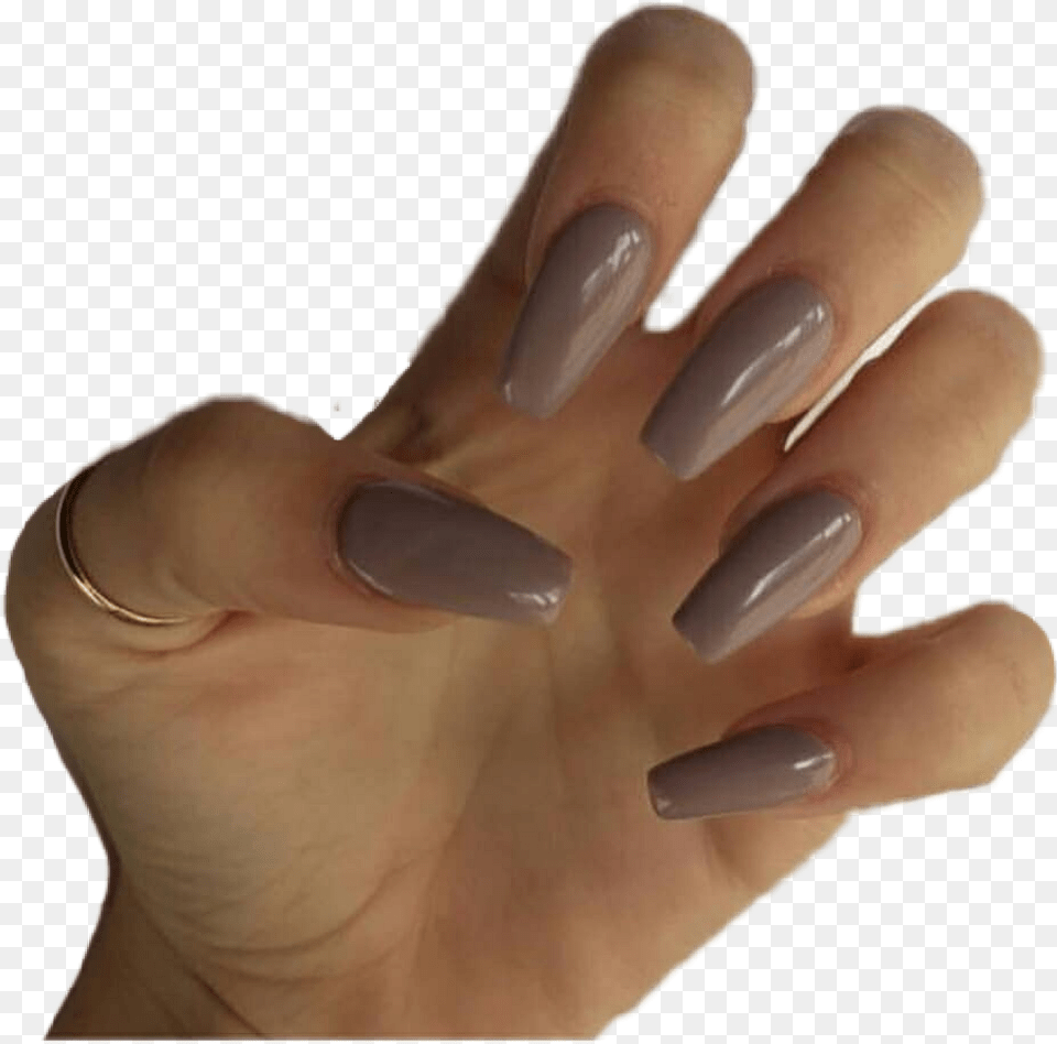 Clip Art Aesthetic Nails Purple Grey Acrylic Nails, Hand, Body Part, Person, Nail Png