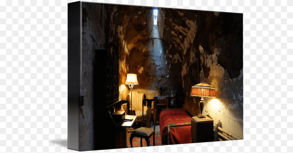 Clip Art Al Capone Jail Cell Eastern State Penitentiary, Crypt, Chair, Furniture, Lamp Free Png