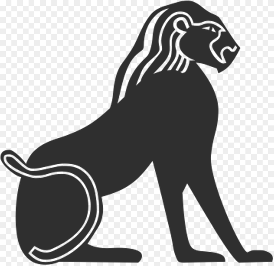 Clip Art Ancient Egypt Egyptian Hieroglyphs Ancient Egypt Lion Symbol, Animal, Bear, Mammal, Stencil Free Png