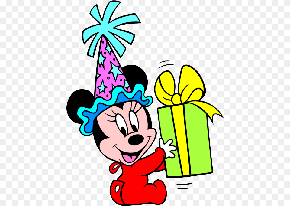 Clip Art And Disney Animated Gifs Happy Birthday Greeting Card Baby, Clothing, Hat, Party Hat, Person Png Image