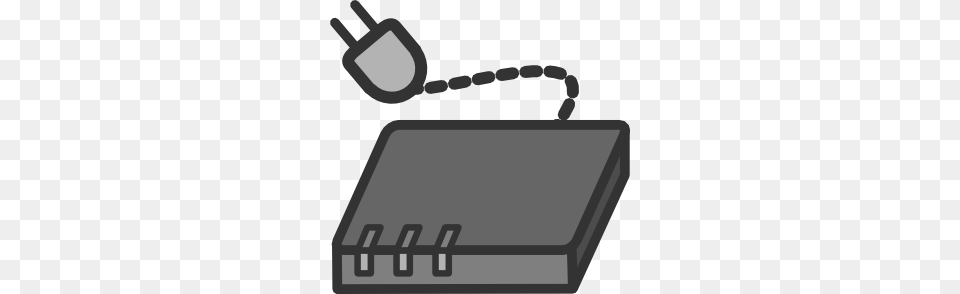 Clip Art And Picture Black Modem Clipart With Plug, Adapter, Electronics, Hardware, Computer Hardware Free Png