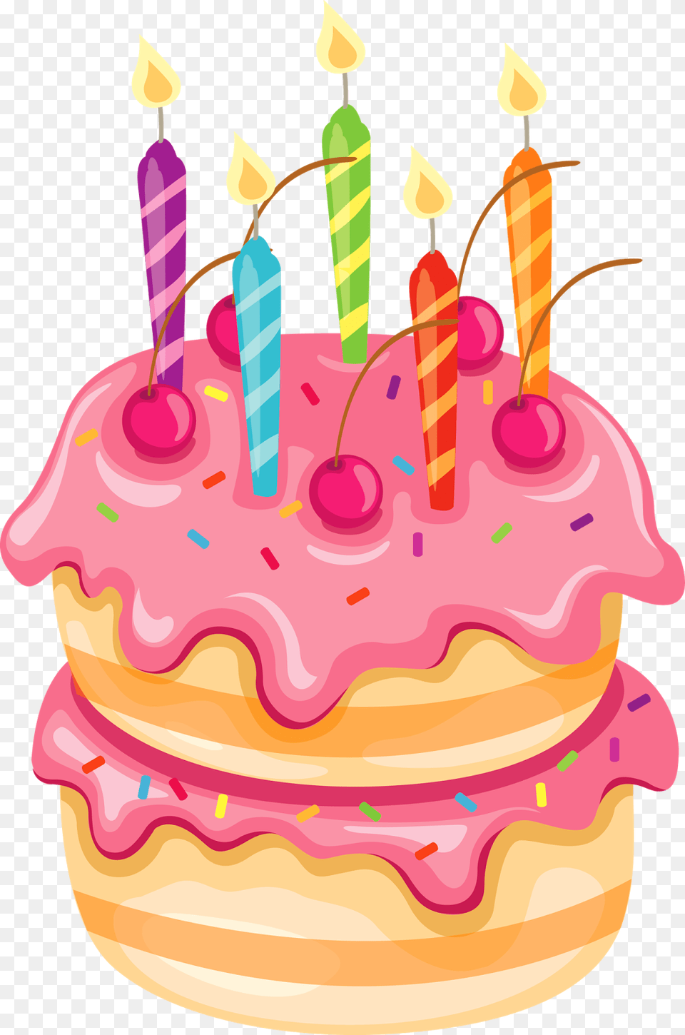 Clip Art Anniversaire, Birthday Cake, Cake, Cream, Dessert Png Image