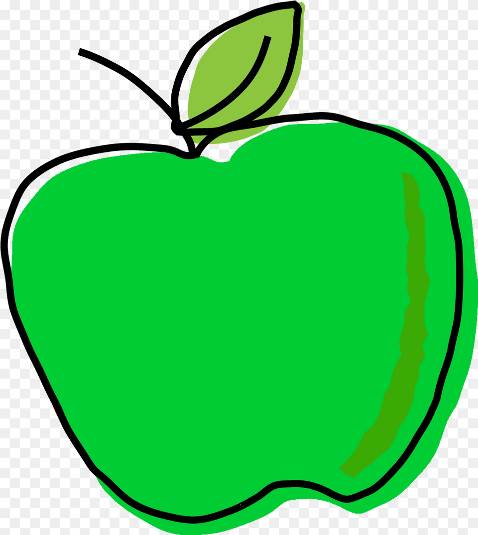 Clip Art Apple Fruit Food Healthy Diet Apple Outline Green Apple Preschool, Plant, Produce Free Transparent Png