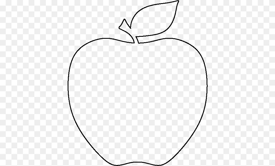 Clip Art Apple Fruit Outline Clipart Apple Template, Gray Free Transparent Png