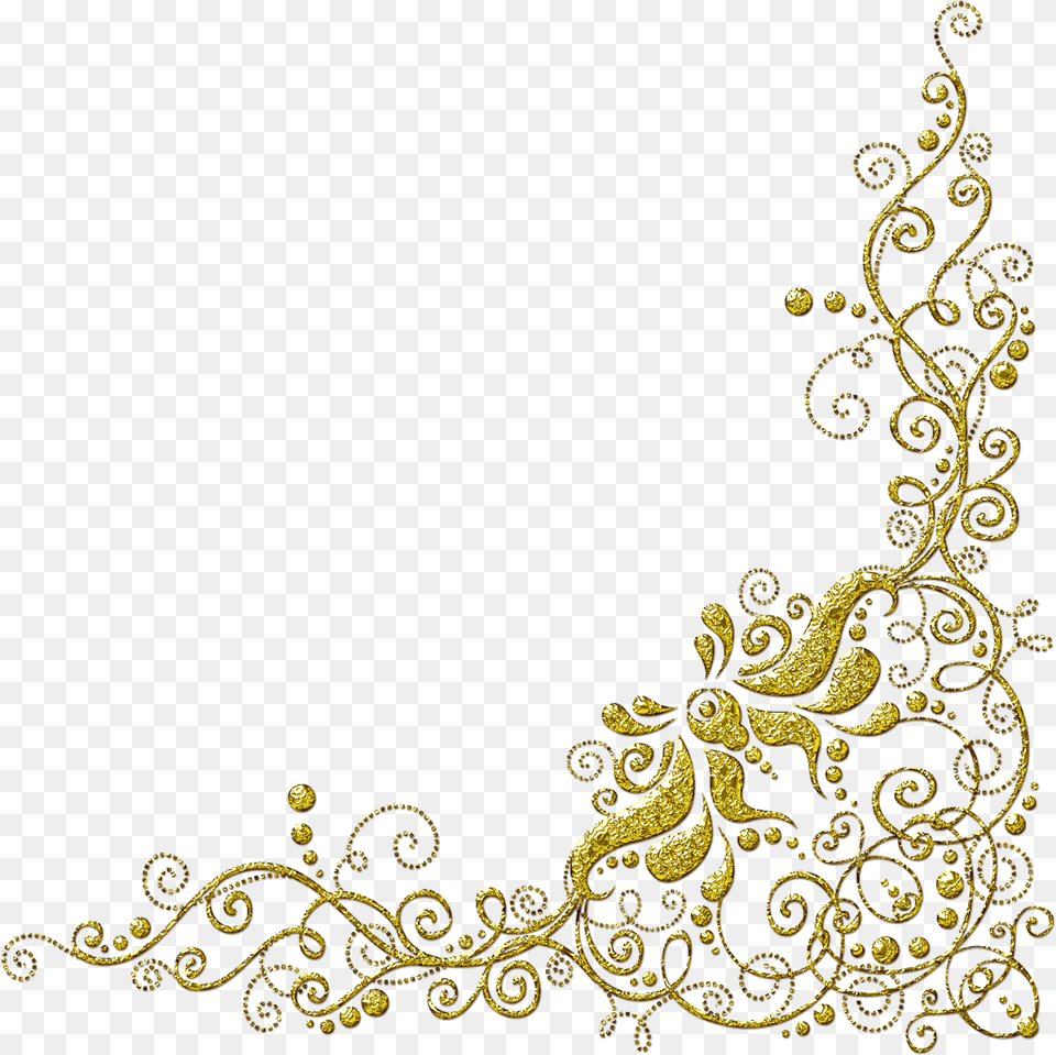 Clip Art Arabesco Floral Dourado Moldura Dourada Arabescos, Floral Design, Graphics, Pattern, Accessories Png