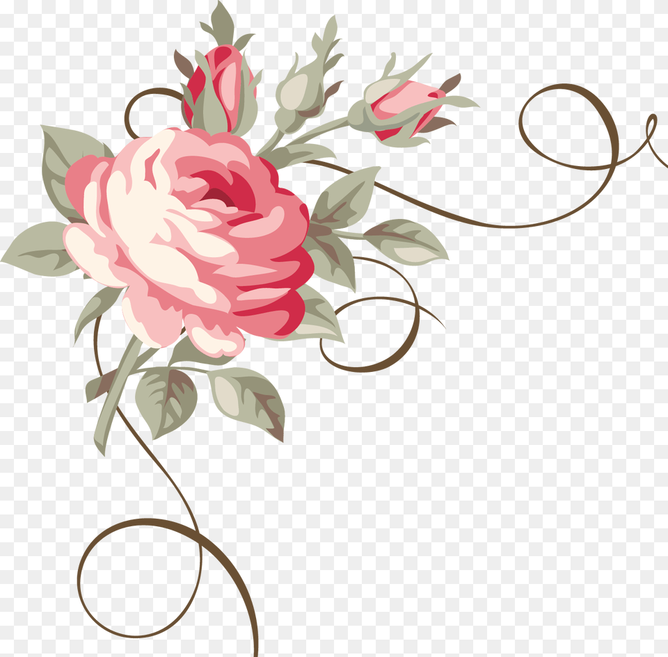 Clip Art Arabesco Floral Floral Ornament With Rose, Floral Design, Graphics, Pattern, Flower Free Png Download