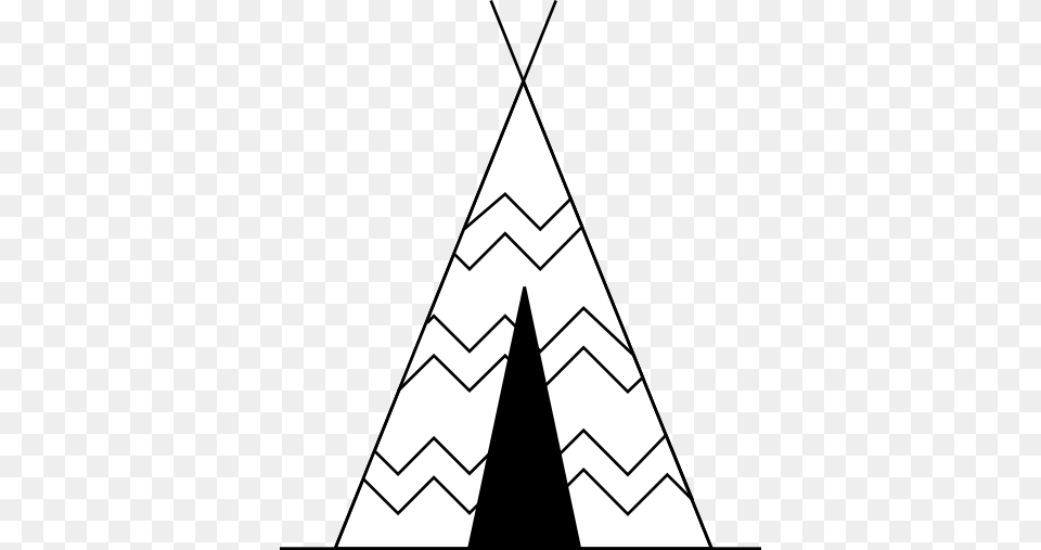 Clip Art Artfavor Teepee Black White Line Art, Triangle Png Image