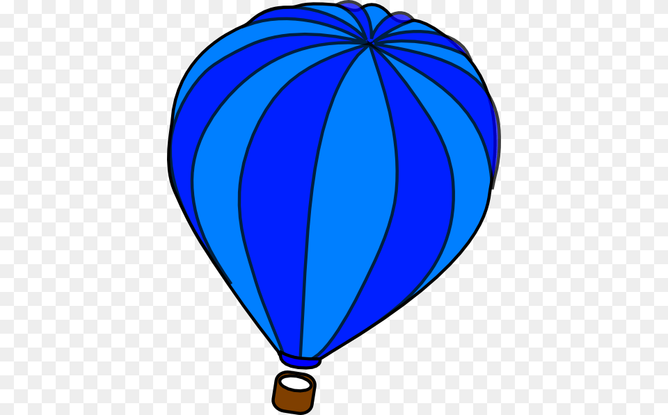 Clip Art At Clker Com Vector Online Blue Hot Air Balloon Clipart, Aircraft, Hot Air Balloon, Transportation, Vehicle Free Png Download