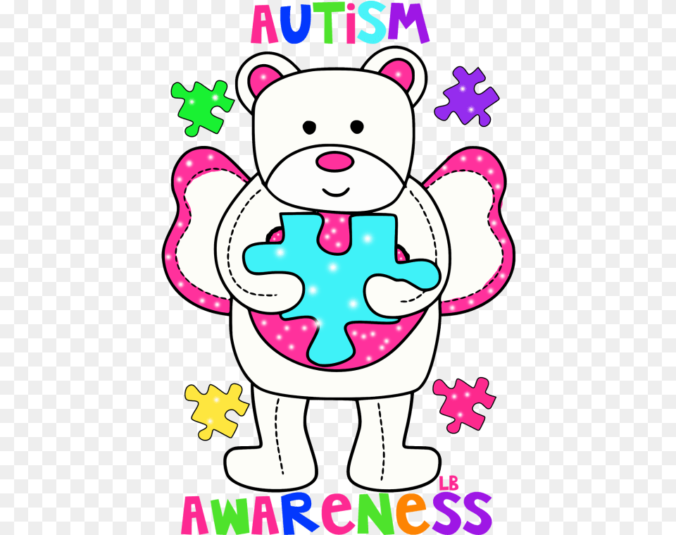 Clip Art Autism Awareness Bear Clipart Cute Autism Awareness Day, Animal, Mammal, Wildlife, Purple Png Image